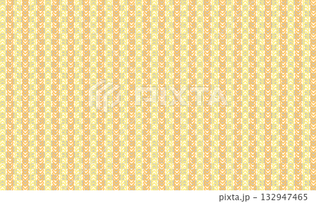 Striped pattern knitted with yellow and orange yarn 132947465