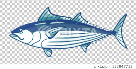 Illustration of a simple bonito Illustration of a simple bonito 132947712