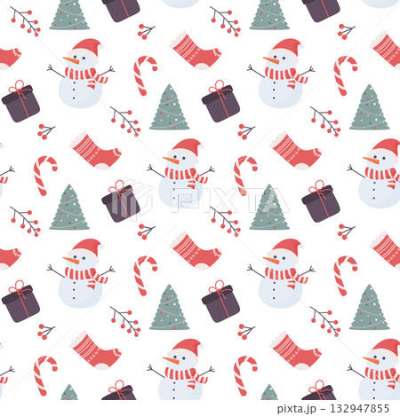 christmas seamless pattern christmas seamless pattern 132947855