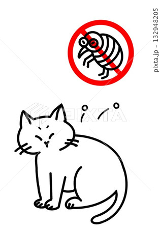 猫とノミ 132948205