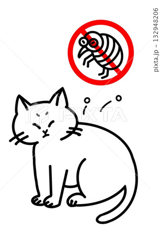 猫とノミ 猫とノミ 132948206