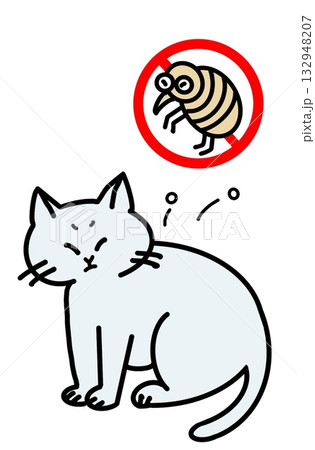 猫とノミ 132948207