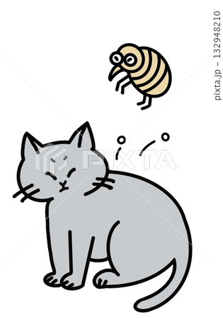猫とノミ 132948210