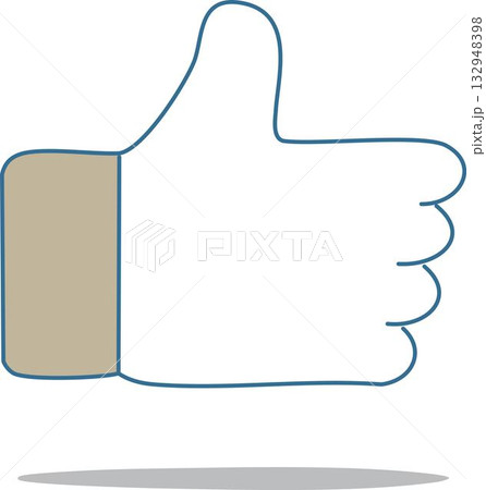 Thumbs Up Like Icon Showing Approval, Positive Gesture for Social Media and Marketing Thumbs Up Like Icon Showing Approval, Positive Gesture for Social Media and Marketing 132948398