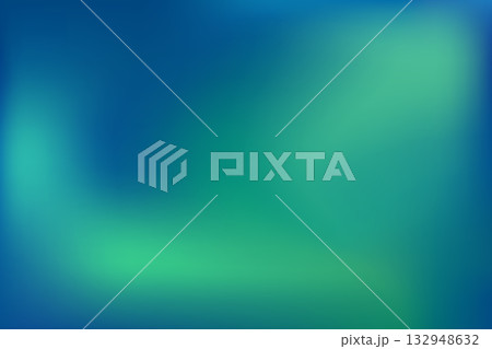 Aurora light gradient, abstract background, blue and green northern vector pattern in neon colors 132948632