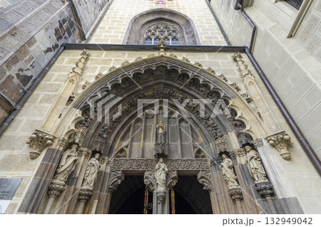 Hronsky Benadik Abbey Basilica main entrance architectural details Hronsky Benadik Abbey Basilica main entrance architectural details 132949042