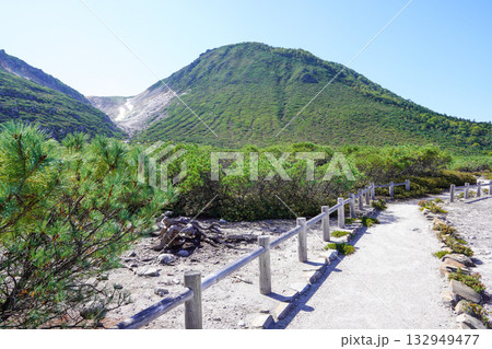 つつじヶ原自然探勝路・硫黄山のあたり 132949477