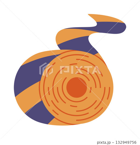 Tape Roll as Police Equipment and Professional Policeman Object Vector Illustration 132949756