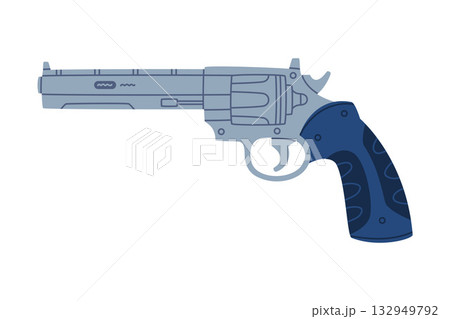 Pistol as Police Equipment and Professional Policeman Object Vector Illustration Pistol as Police Equipment and Professional Policeman Object Vector Illustration 132949792