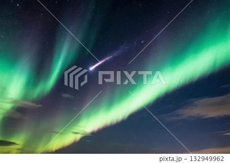 オーロラの見える景色 オーロラの見える景色 132949962