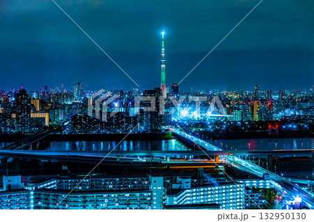 11月のスカイツリーの夜景 11月のスカイツリーの夜景 132950130