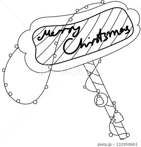 Hand drawn doodles Christmas Bear Hand drawn doodles Christmas Bear 132950661