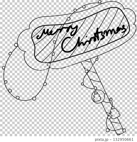 Hand drawn doodles Christmas Bear 132950661