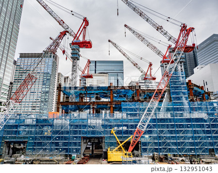 日本一高いビルとなる Torch Tower の建設現場(2025年11月撮影) 日本一高いビルとなる Torch Tower の建設現場(2025年11月撮影) 132951043