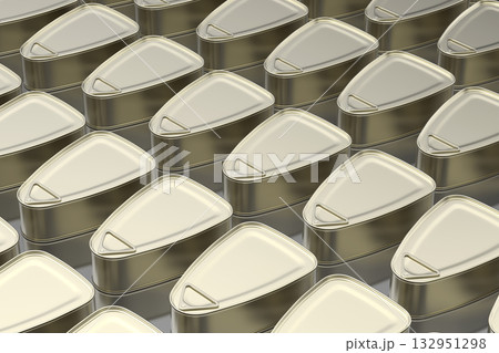 Many rows with tin cans Many rows with tin cans 132951298