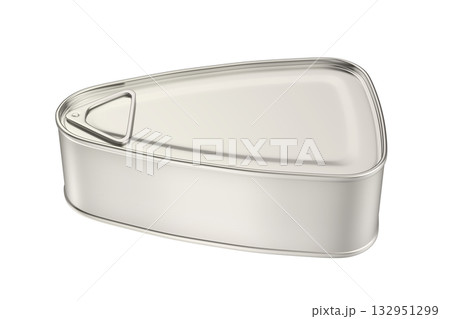 Side view of tin can containing ham, fish, or other food Side view of tin can containing ham, fish, or other food 132951299