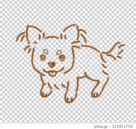 吉娃娃線描 132951759