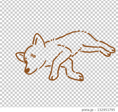 犬の線画 132951795