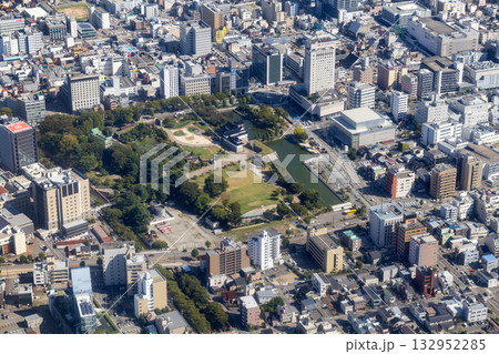 富山城付近を空撮 富山城付近を空撮 132952285
