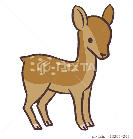 可愛い鹿のイラスト 132954292