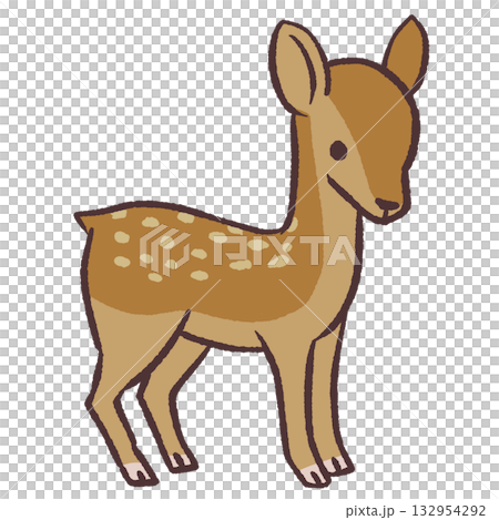 可愛的鹿插圖 132954292
