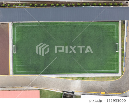 Empty mini soccer green field 132955000