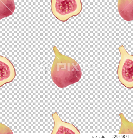 Hand-drawn fig watercolor seamless pattern | Natural and elegant autumn textiles and wallpapers Hand-drawn fig watercolor seamless pattern | Natural and elegant autumn textiles and wallpapers 132955071