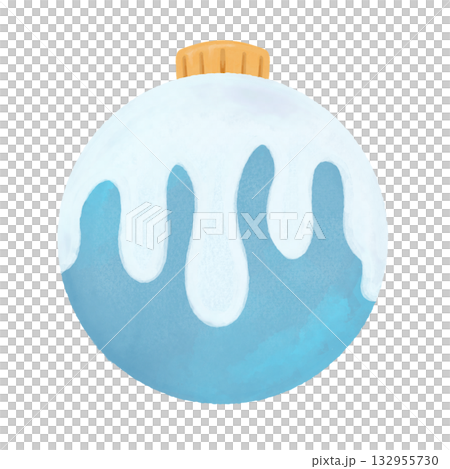 Watercolor Christmas ornament illustration material | Winter, Xmas design, card, decoration 132955730