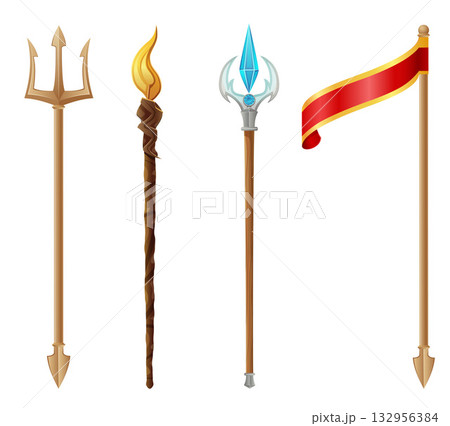 detailed vector illustration showing a variety of fantasy and ancient weapons and shields the image features swords, axes, hammers, spears, and torches detailed vector illustration showing a variety of fantasy and ancient weapons and shields the image features swords, axes, hammers, spears, and torches 132956384
