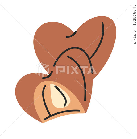 Chocolate heart shape candy snack 132956641