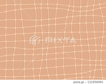 Wavy grid lines pattern with soft peach color background. Texture print and for creative designs. Vector illustration Wavy grid lines pattern with soft peach color background. Texture print and for creative designs. Vector illustration 132956991
