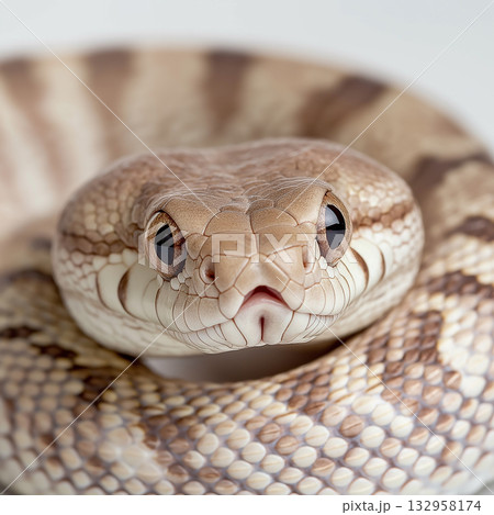 Snake reptile with scales in the animal kingdom, featuring a python in wildlife habitat 132958174