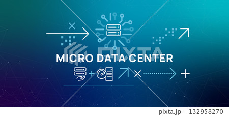 Micro Data Center icons show server racks storage and data flow representing edge computing modular infrastructure and decentralized data management Micro Data Center icons show server racks storage and data flow representing edge computing modular infrastructure and decentralized data management 132958270