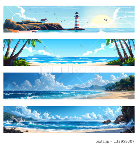 Tropical and Coastal Beach Scenes raster  132959307