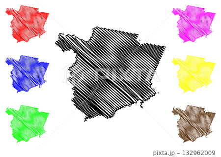 Wingecarribee Shire (Commonwealth of Australia, New South Wales, NSW) map vector illustration, scribble sketch Wingecarribee map 132962009