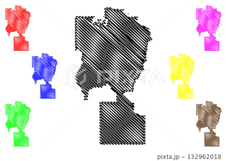 Coomalie Shire (Commonwealth of Australia, Northern Territory, NT) map vector illustration, scribble sketch Coomalie Community Government Council map 132962018