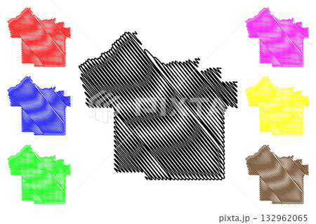 Town of Katherine (Commonwealth of Australia, Northern Territory, NT) map vector illustration, scribble sketch map Town of Katherine (Commonwealth of Australia, Northern Territory, NT) map vector illustration, scribble sketch map 132962065