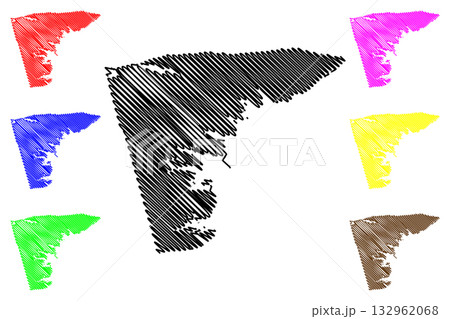 Kings County (Canada, Prince Edward Island Province, North America) map vector illustration, scribble sketch Comte de Kings map Kings County (Canada, Prince Edward Island Province, North America) map vector illustration, scribble sketch Comte de Kings map 132962068