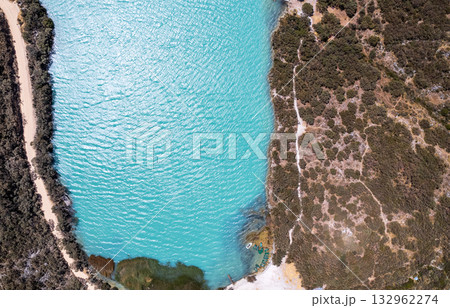 Aerial view of the Llanganuco Lagoon, Ancash. Aerial view of the Llanganuco Lagoon, Ancash. 132962274