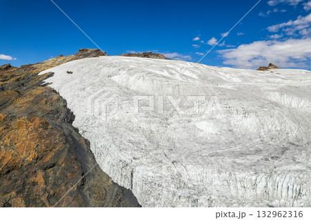 Aerial view of the Pastoruri Glacier, Ancash. Aerial view of the Pastoruri Glacier, Ancash. 132962316