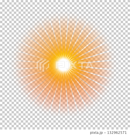 Orange radial light design (transparent background) Orange radial light design (transparent background) 132962571