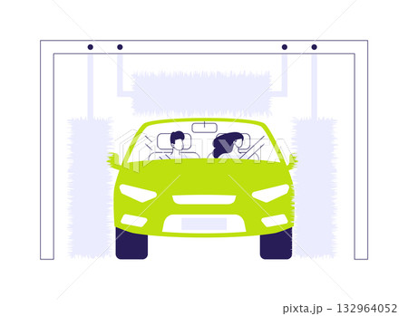 Tunnel car wash abstract concept vector illustration. Tunnel car wash abstract concept vector illustration. 132964052