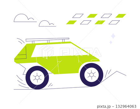 Off-road racing abstract concept vector illustration. 132964063