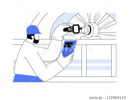 Vibration sensor isolated cartoon vector illustrations. Vibration sensor isolated cartoon vector illustrations. 132964133
