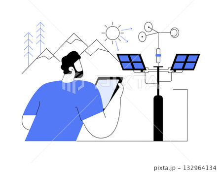 Light sensor isolated cartoon vector illustrations. 132964134