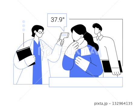 Temperature sensor isolated cartoon vector illustrations. Temperature sensor isolated cartoon vector illustrations. 132964135
