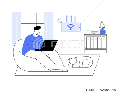 Wireless networks isolated cartoon vector illustrations. 132964140