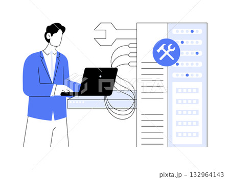 Troubleshooting computer software isolated cartoon vector illustrations. 132964143