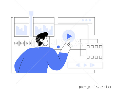 Audio and visual effects isolated cartoon vector illustrations. Audio and visual effects isolated cartoon vector illustrations. 132964154