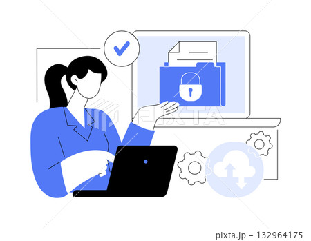 Data access isolated cartoon vector illustrations. Data access isolated cartoon vector illustrations. 132964175